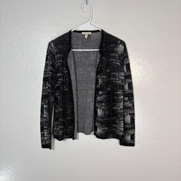 Eileen Fisher Cardigan Sweater Womens XXS Linen Nylon Geometric Print - Picture 1 of 7